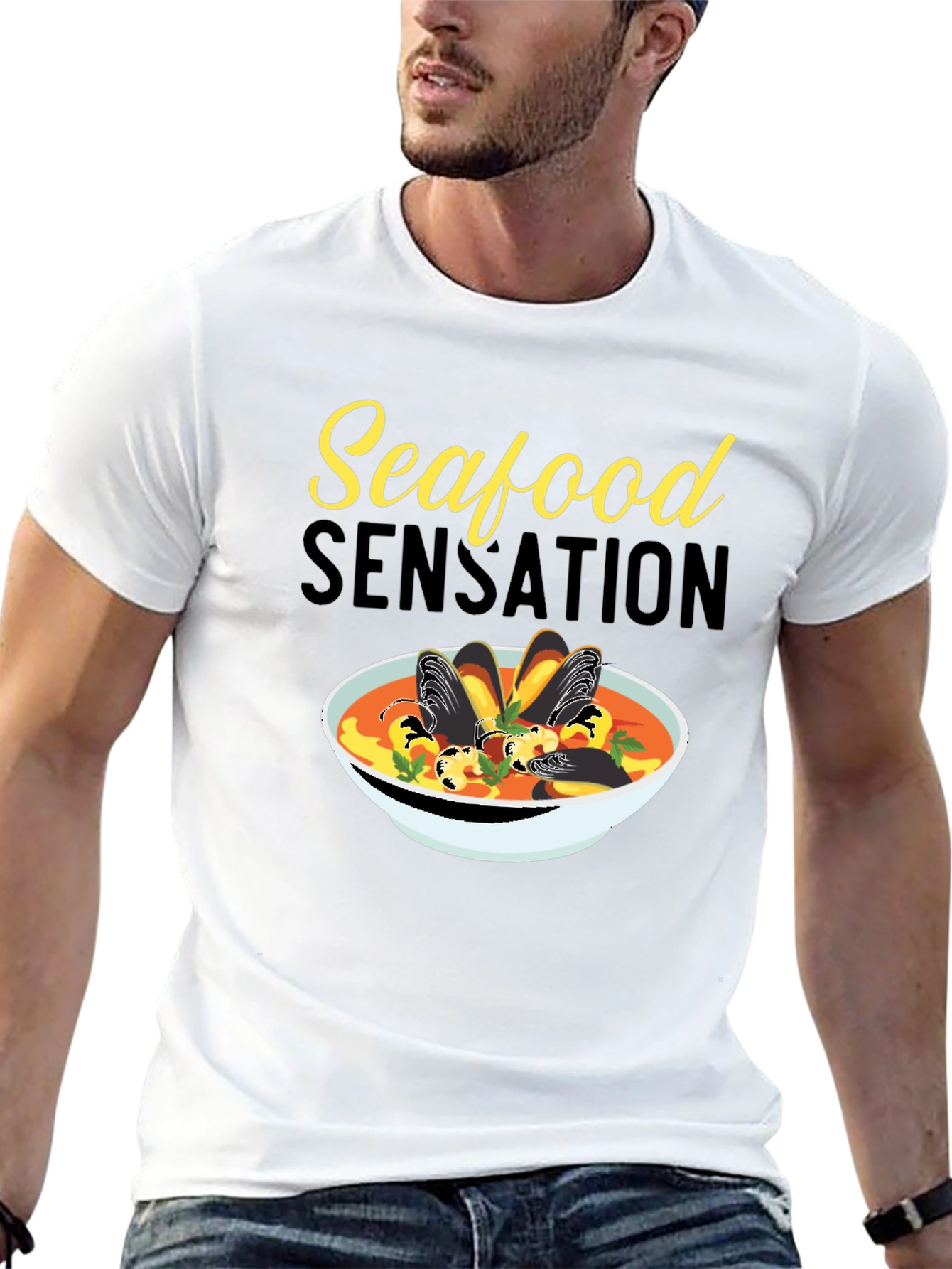 Seafood Sensation Graphic T-Shirt