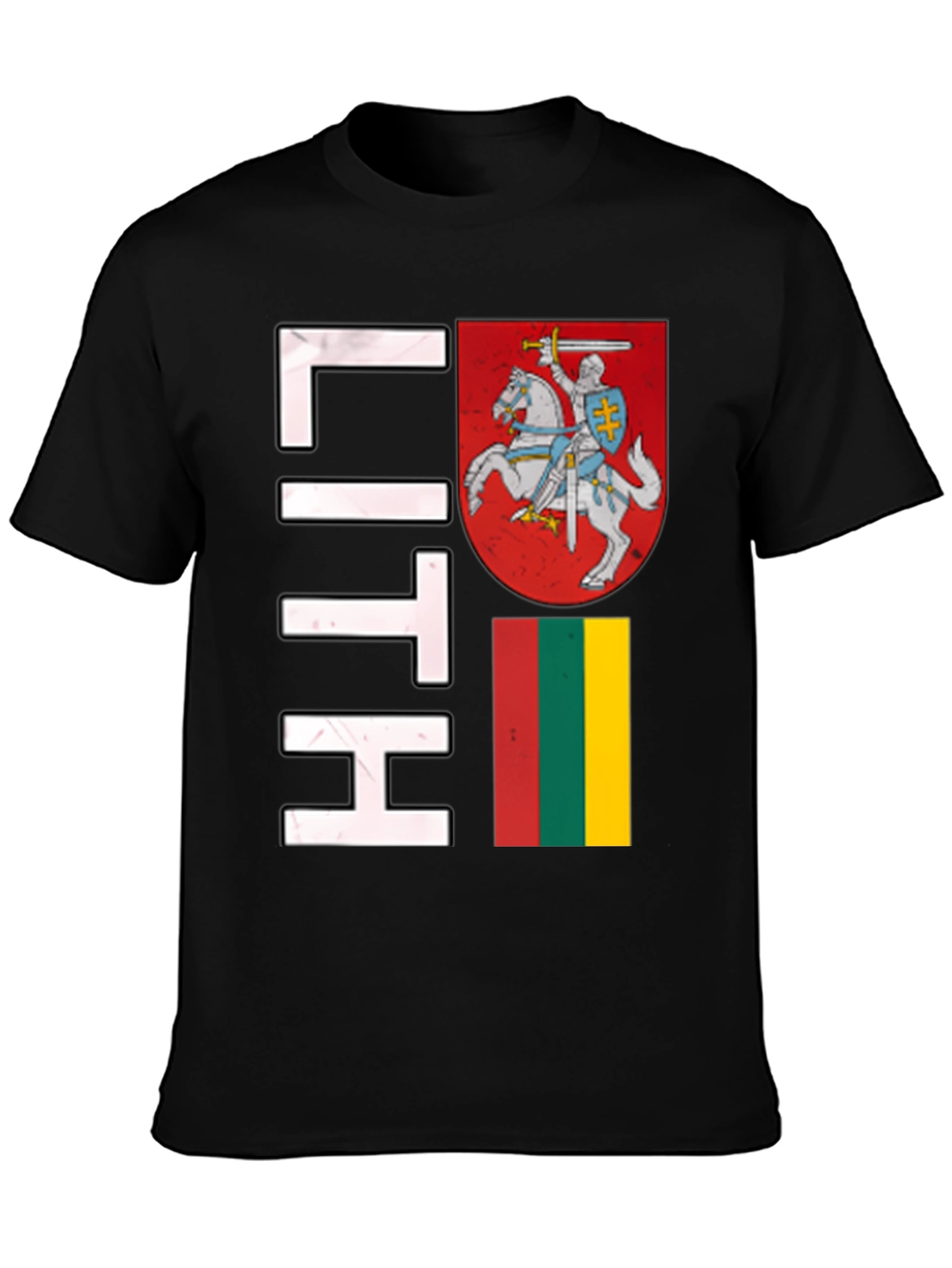 Lithuania Flag T-Shirt - Black Graphic Tee
