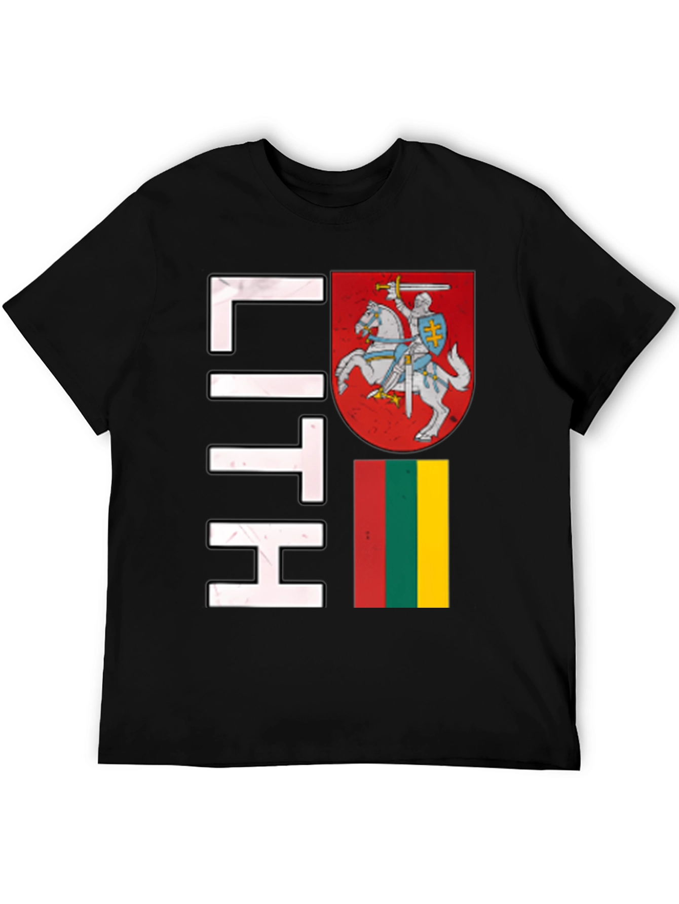 Lithuania Flag T-Shirt - Black Graphic Tee