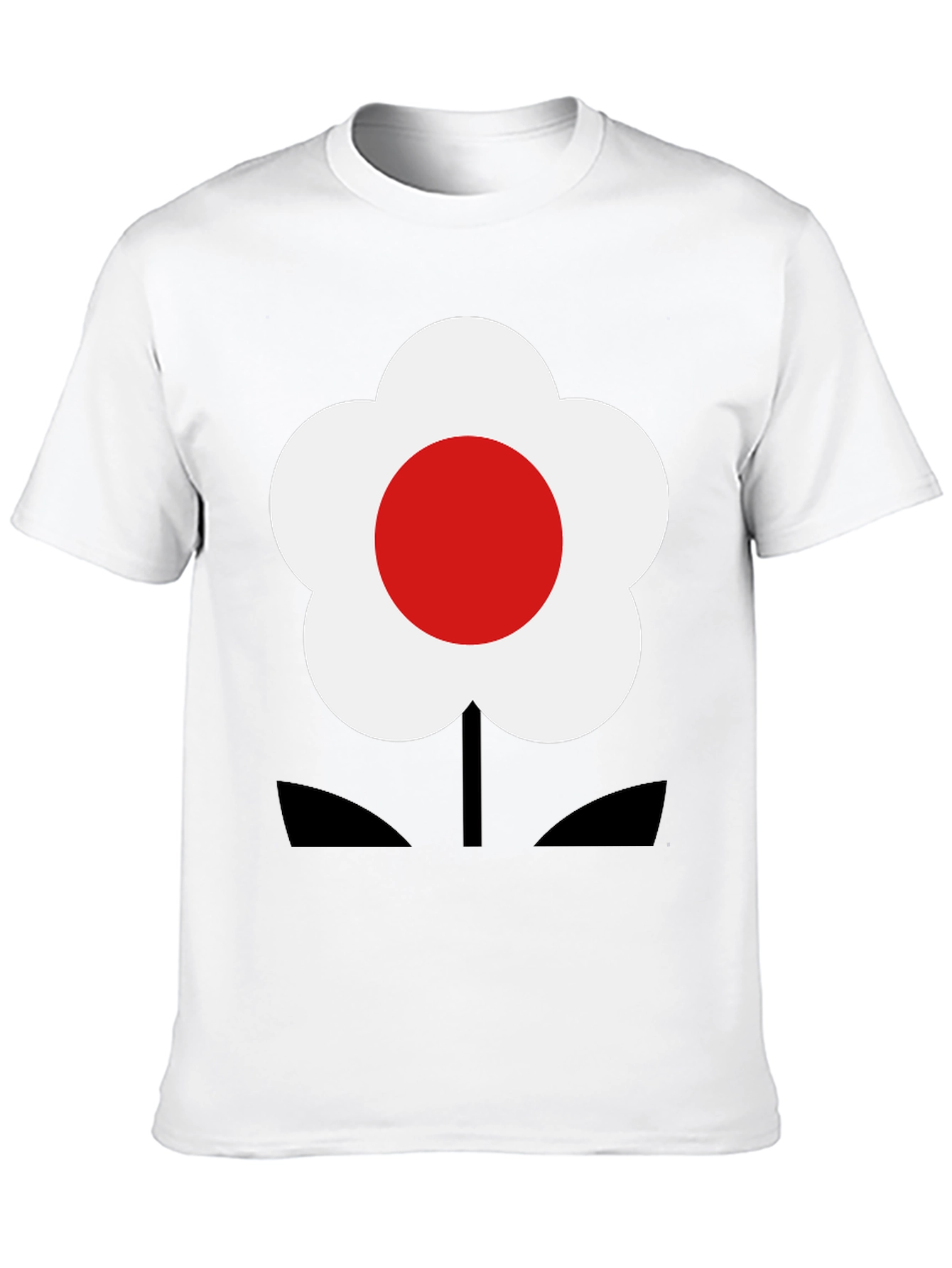 Bold Flower Graphic Tee - Black