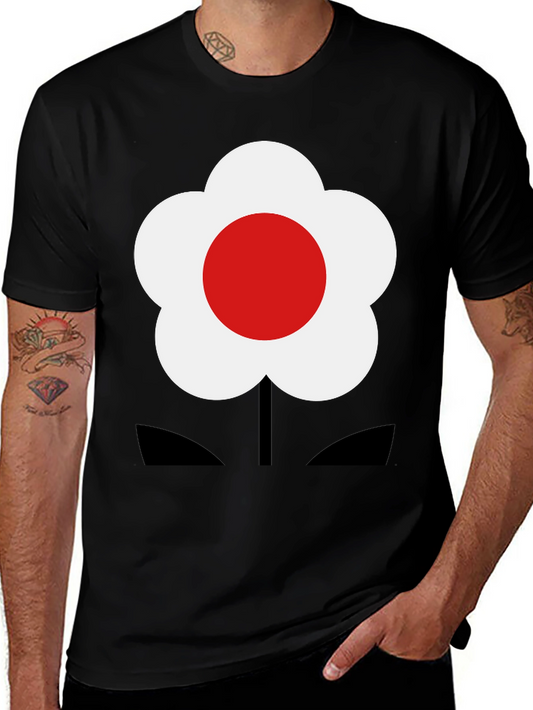 Bold Flower Graphic Tee - Black