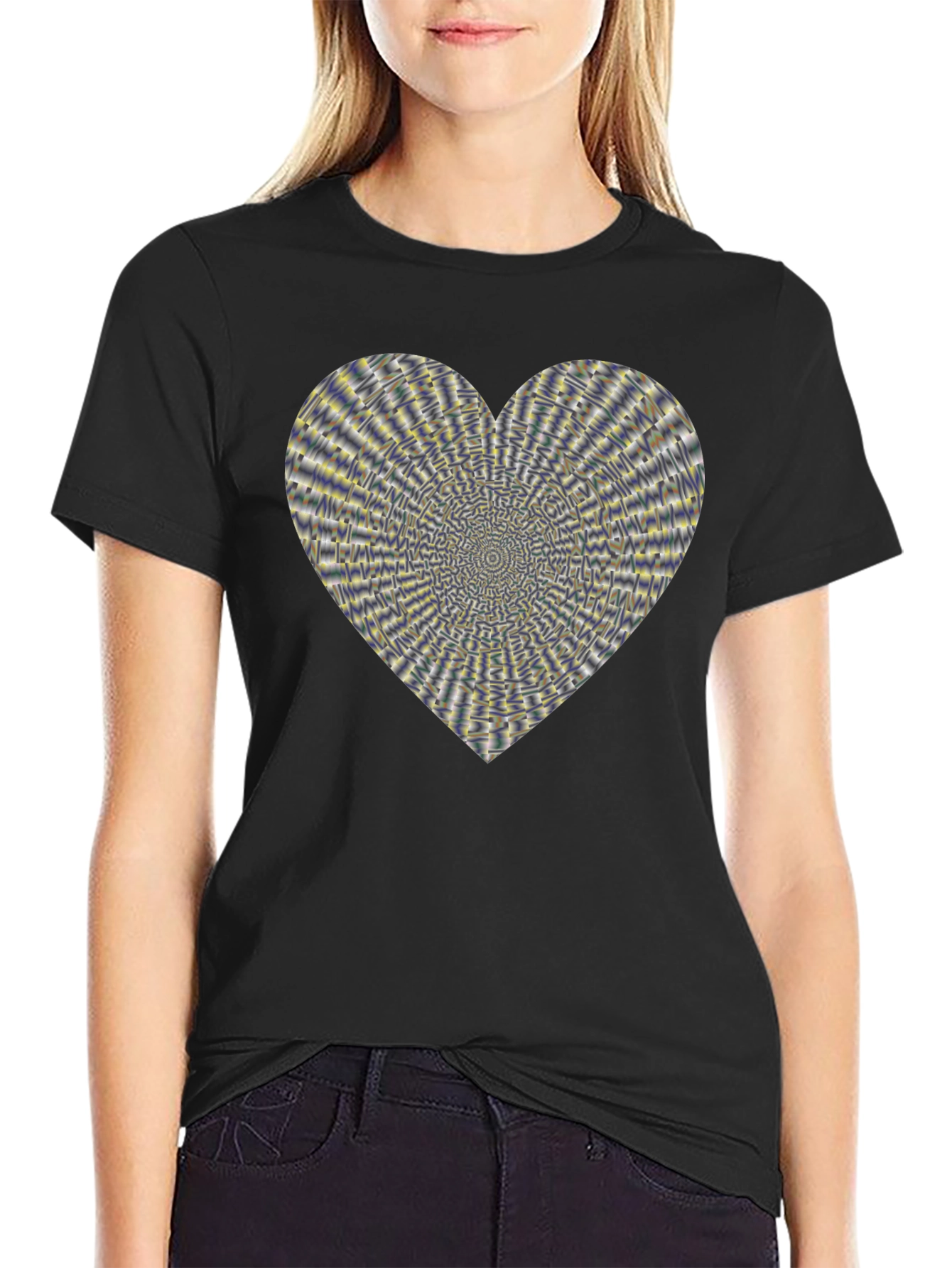 Optical Illusion Heart Tee