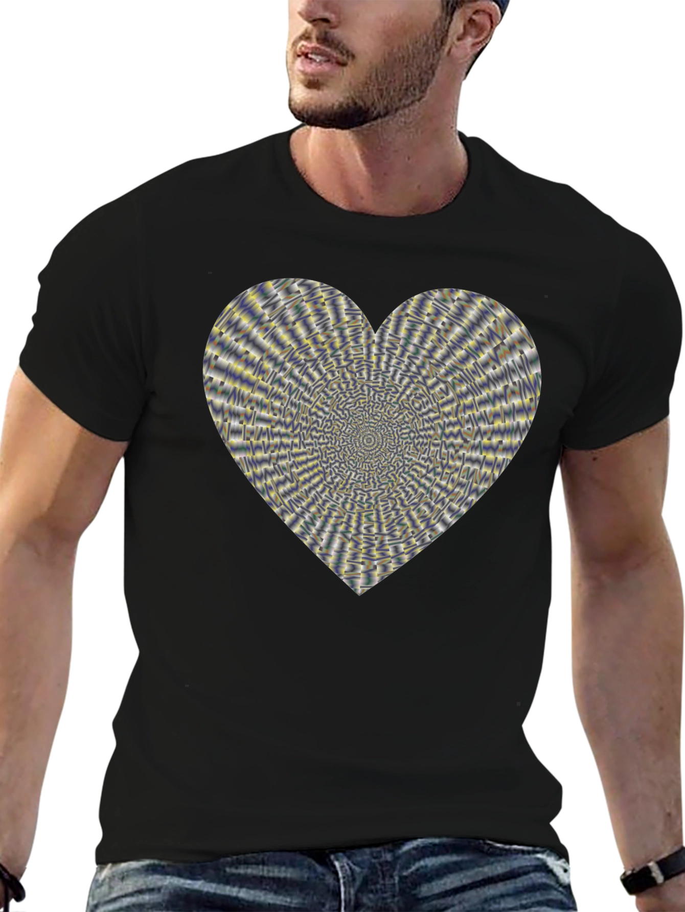 Optical Illusion Heart Tee