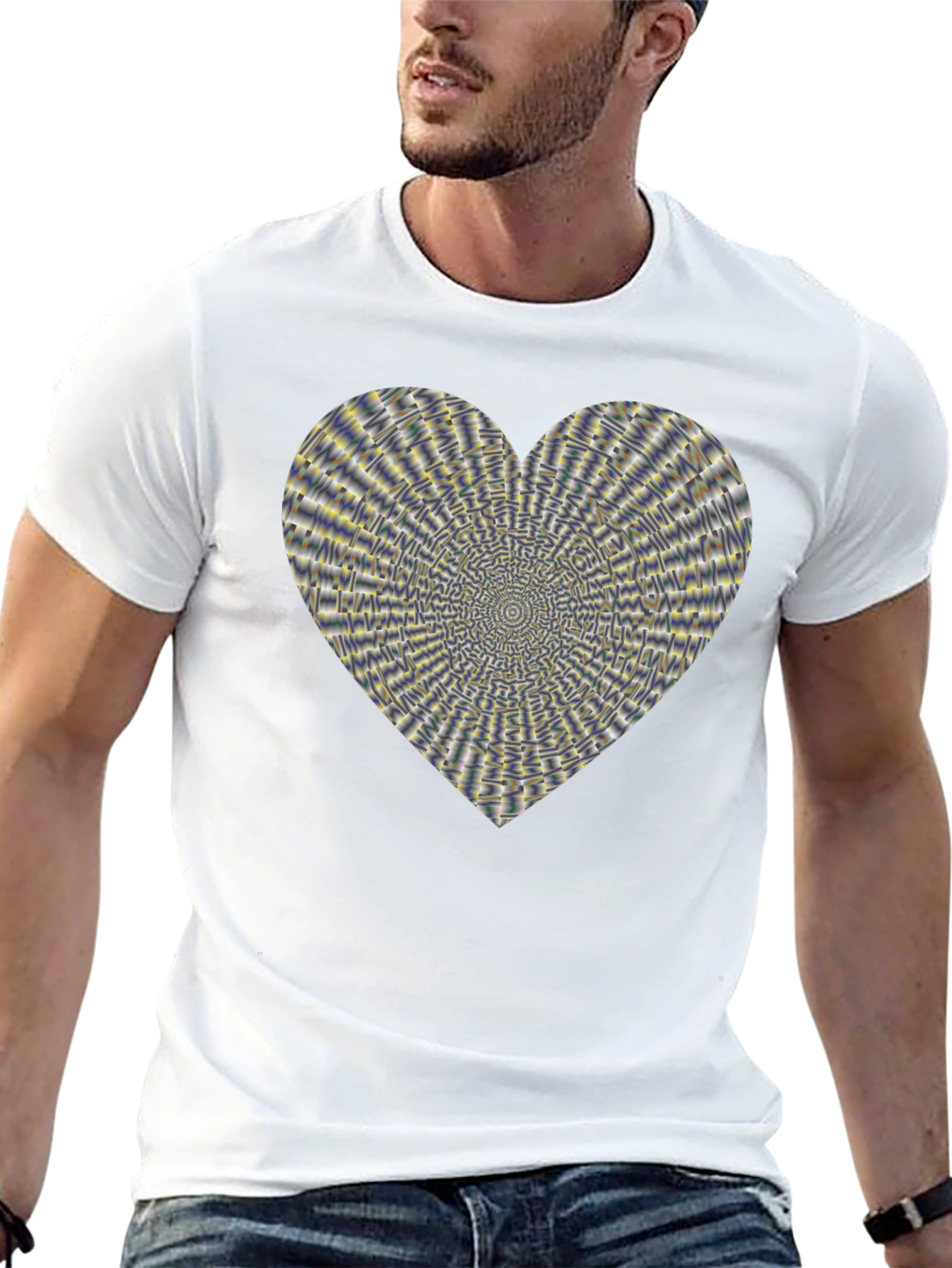 Optical Illusion Heart Tee