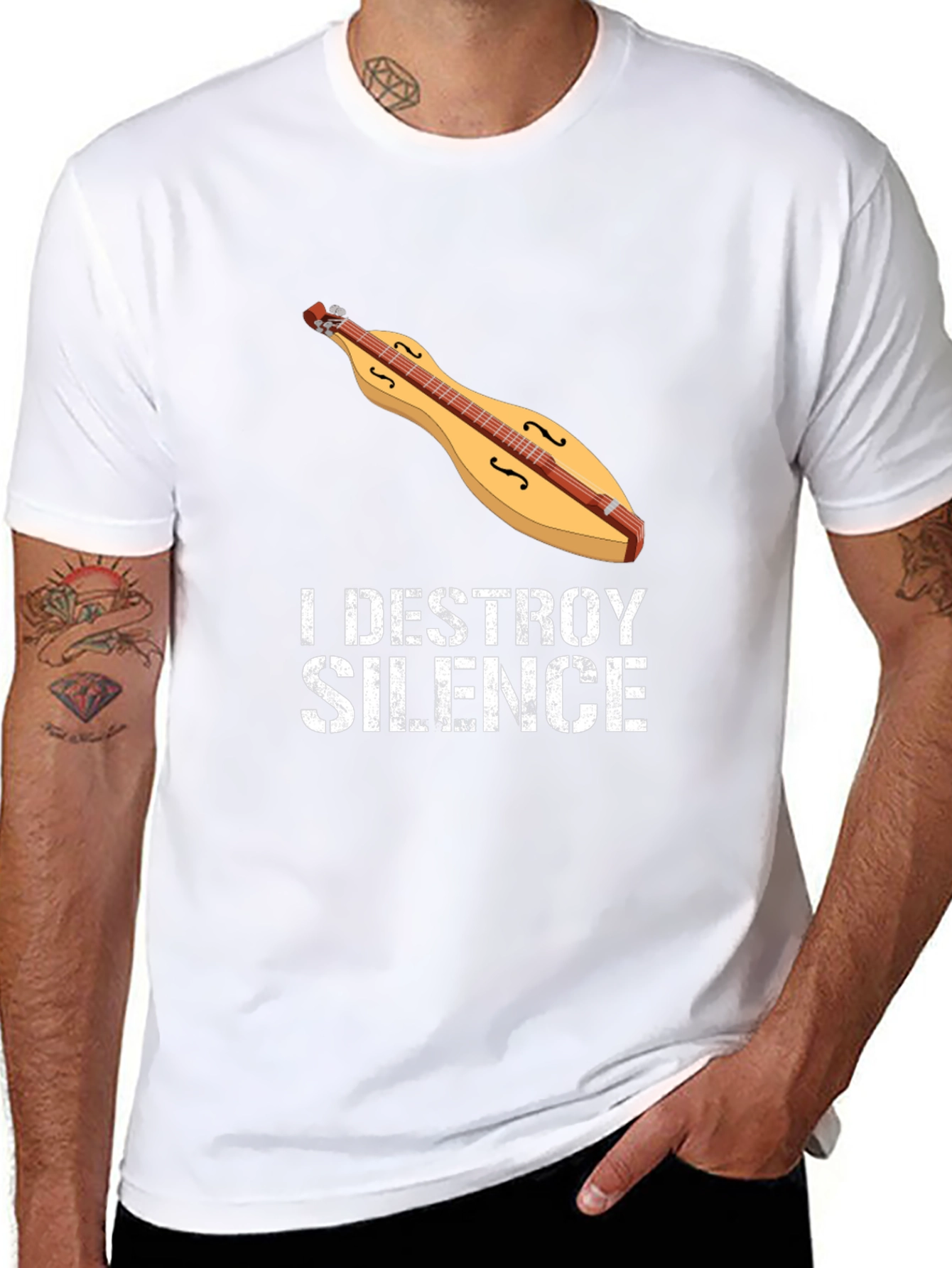 I Destroy Silence Dulcimer T-Shirt