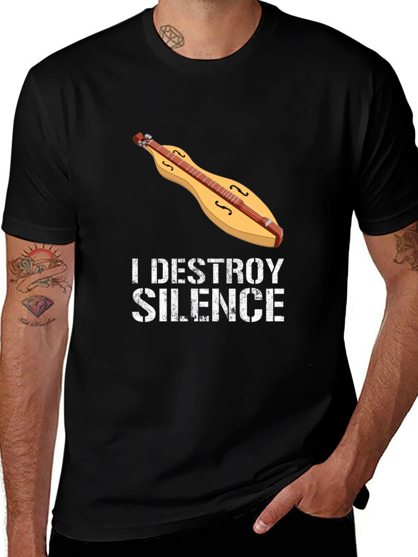 I Destroy Silence Dulcimer T-Shirt