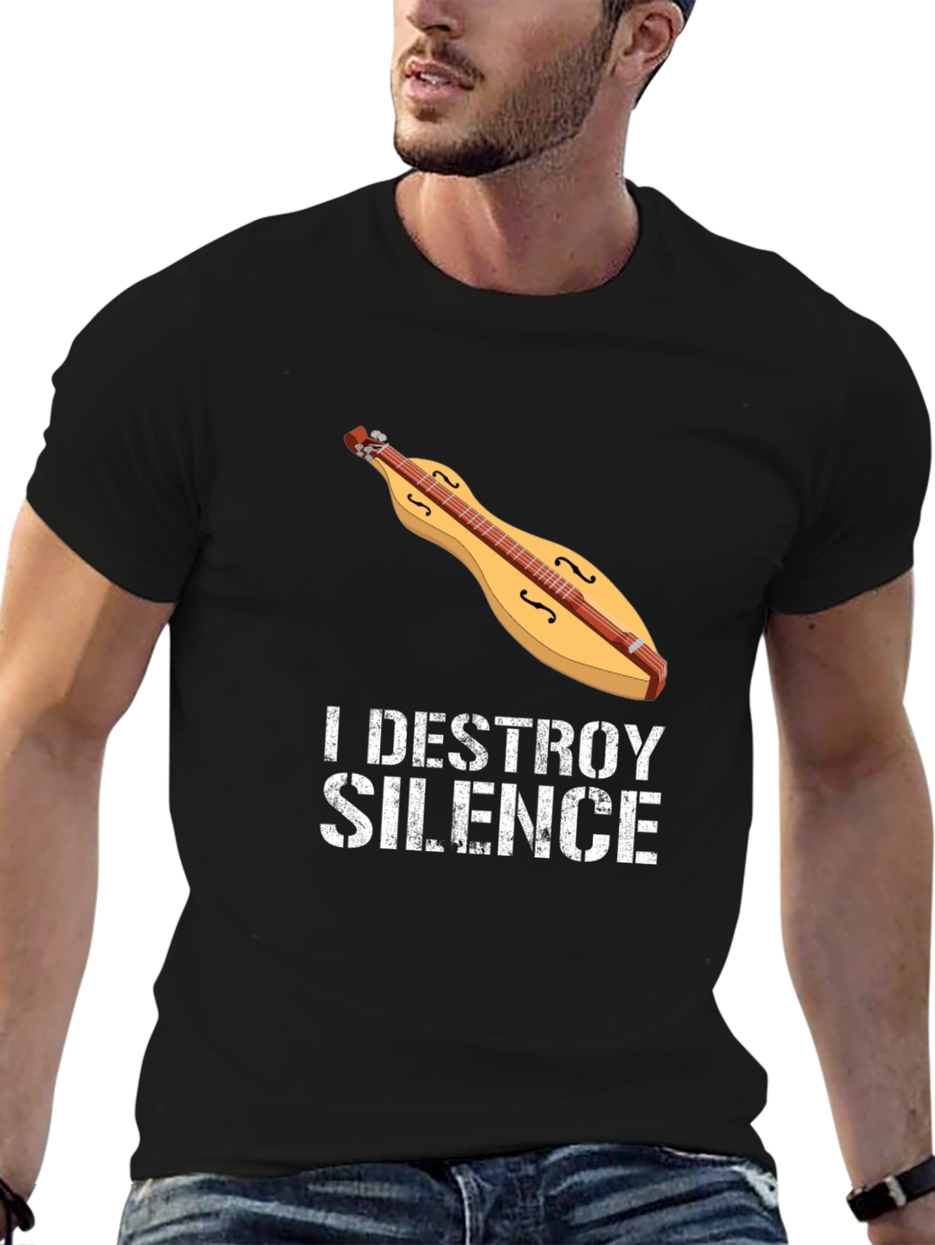 I Destroy Silence Dulcimer T-Shirt