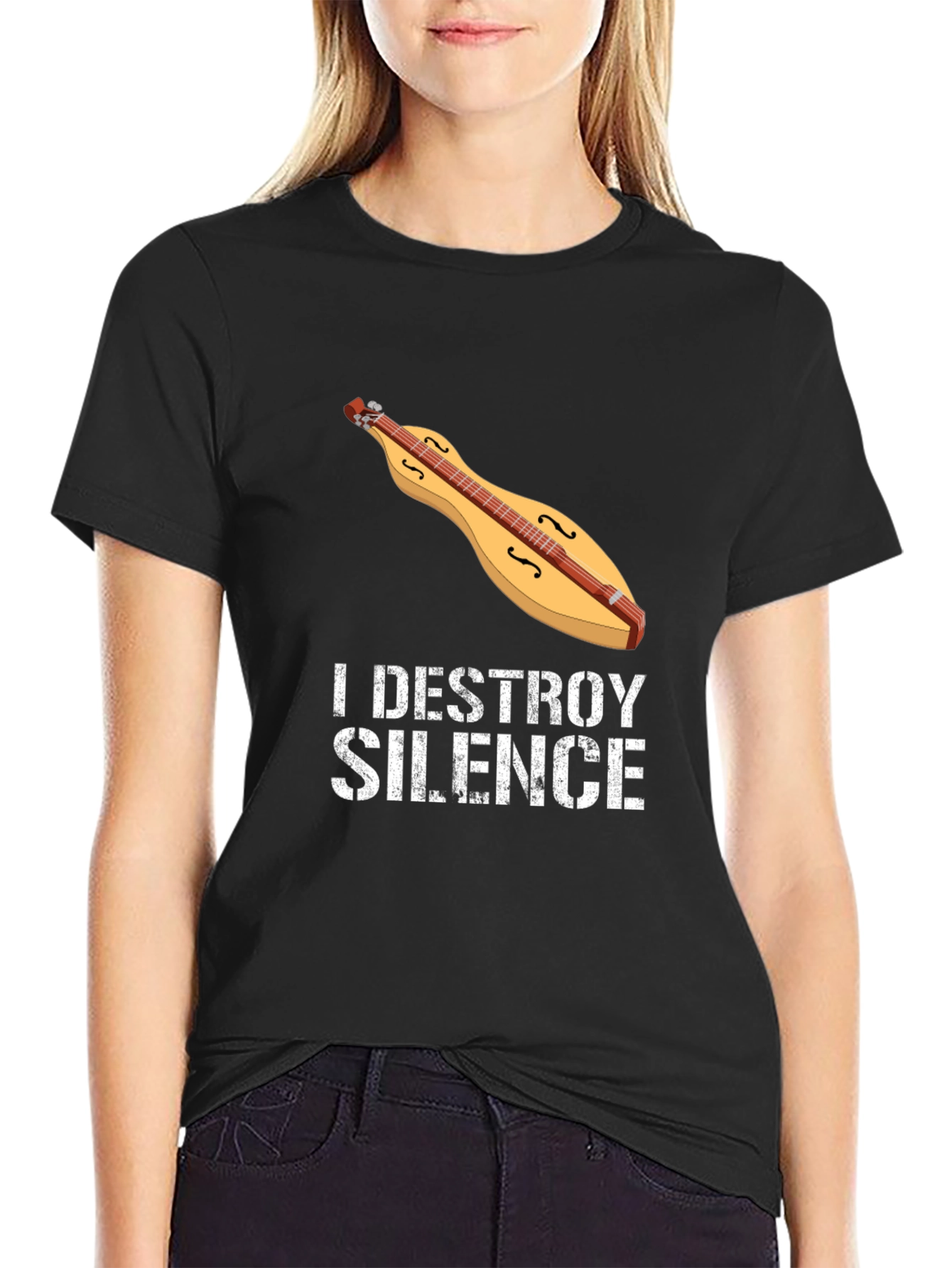 I Destroy Silence Dulcimer T-Shirt