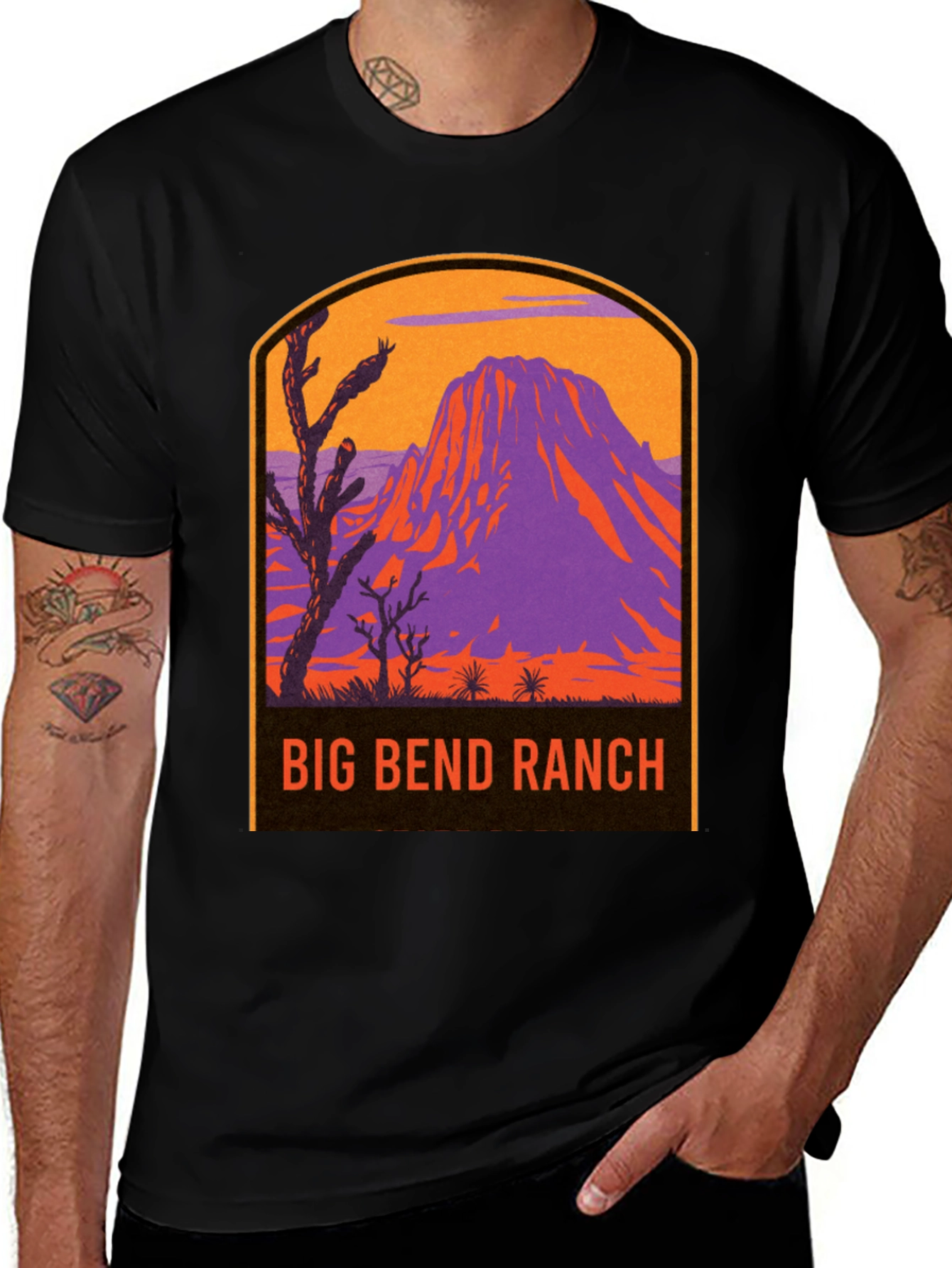 Big Bend Ranch Graphic Tee - Retro Mountain Design