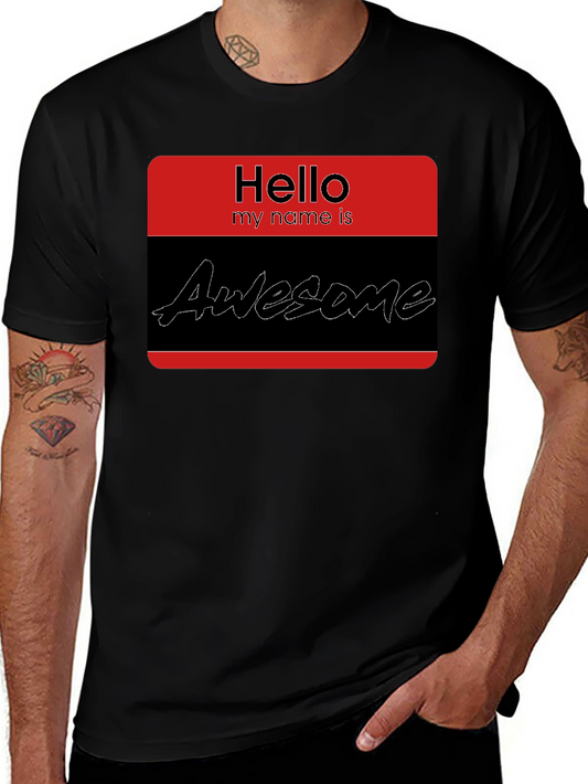 Awesome Name Tag T-Shirt - Funny Introvert Tee