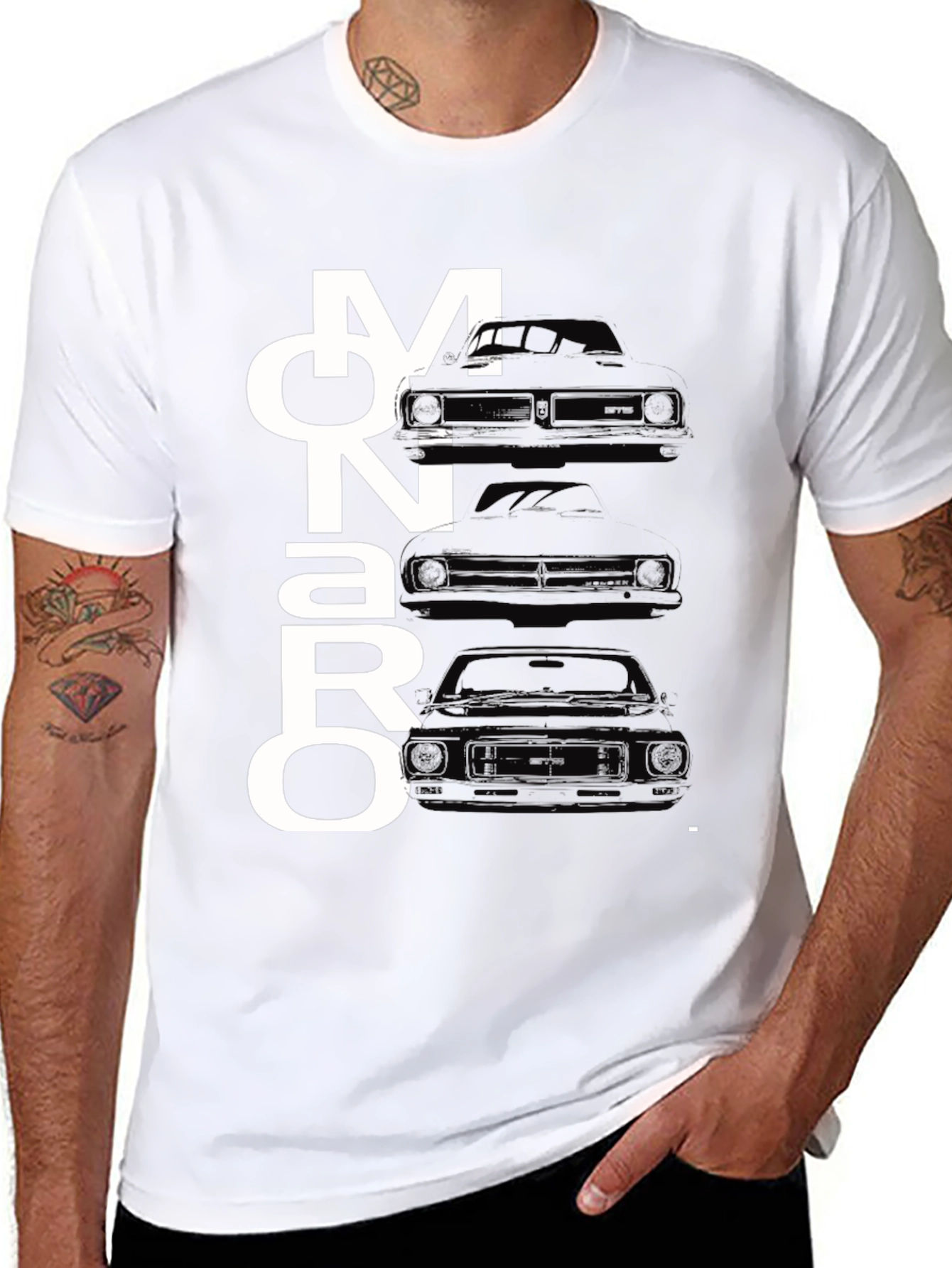 Monaro Car Graphic T-Shirt - Black