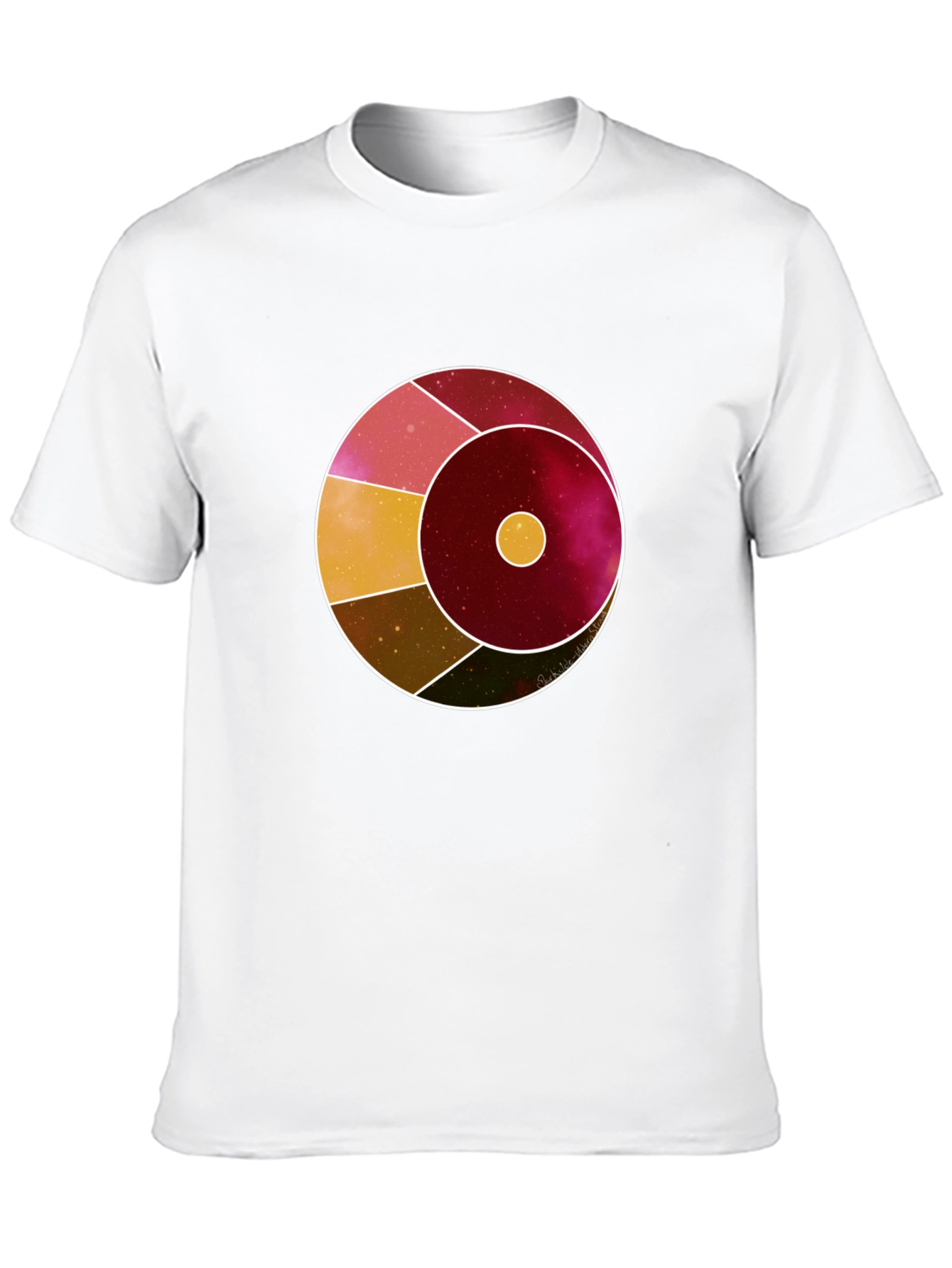 Abstract Galaxy Graphic Tee - Black