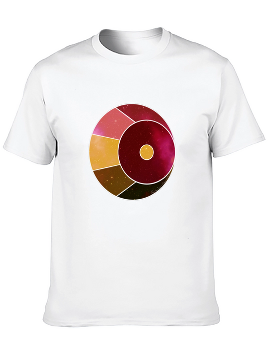 Abstract Galaxy Graphic Tee - Black