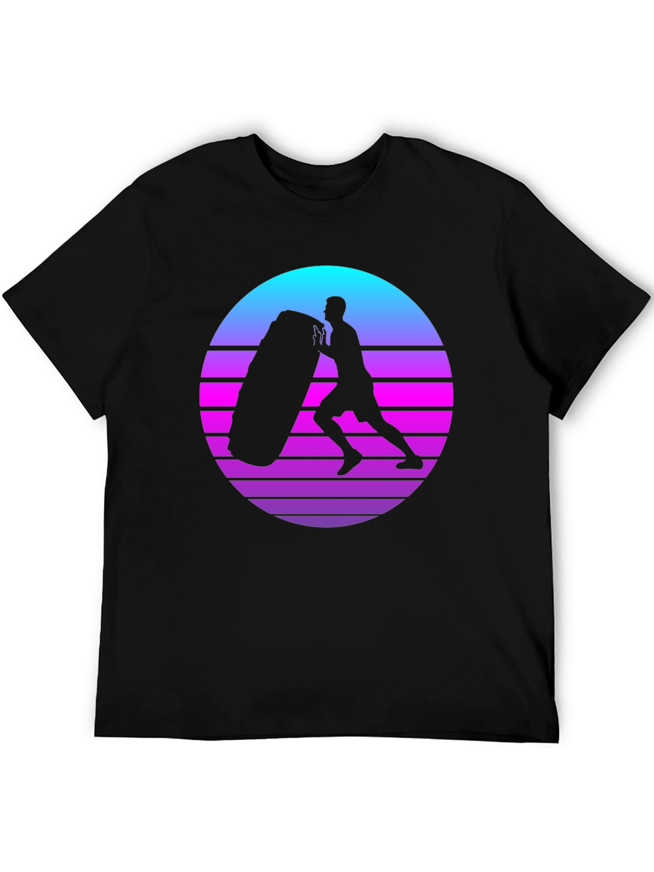 Retro Fitness T-Shirt - Tire Flip Design