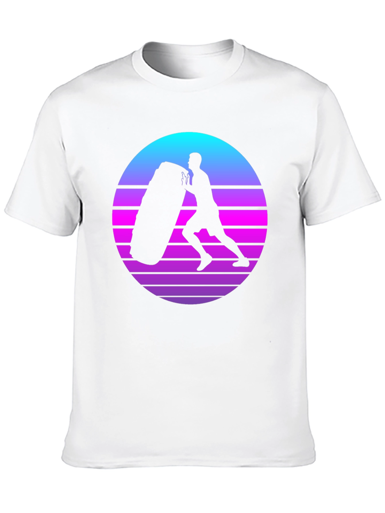 Retro Fitness T-Shirt - Tire Flip Design