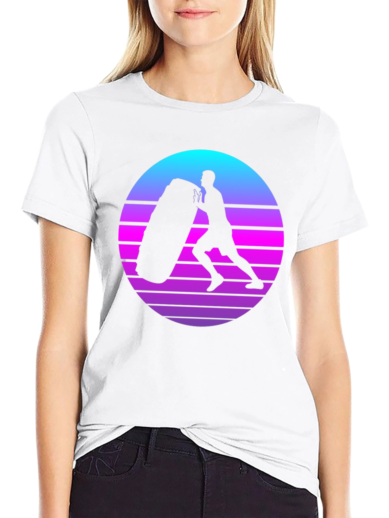 Retro Fitness T-Shirt - Tire Flip Design