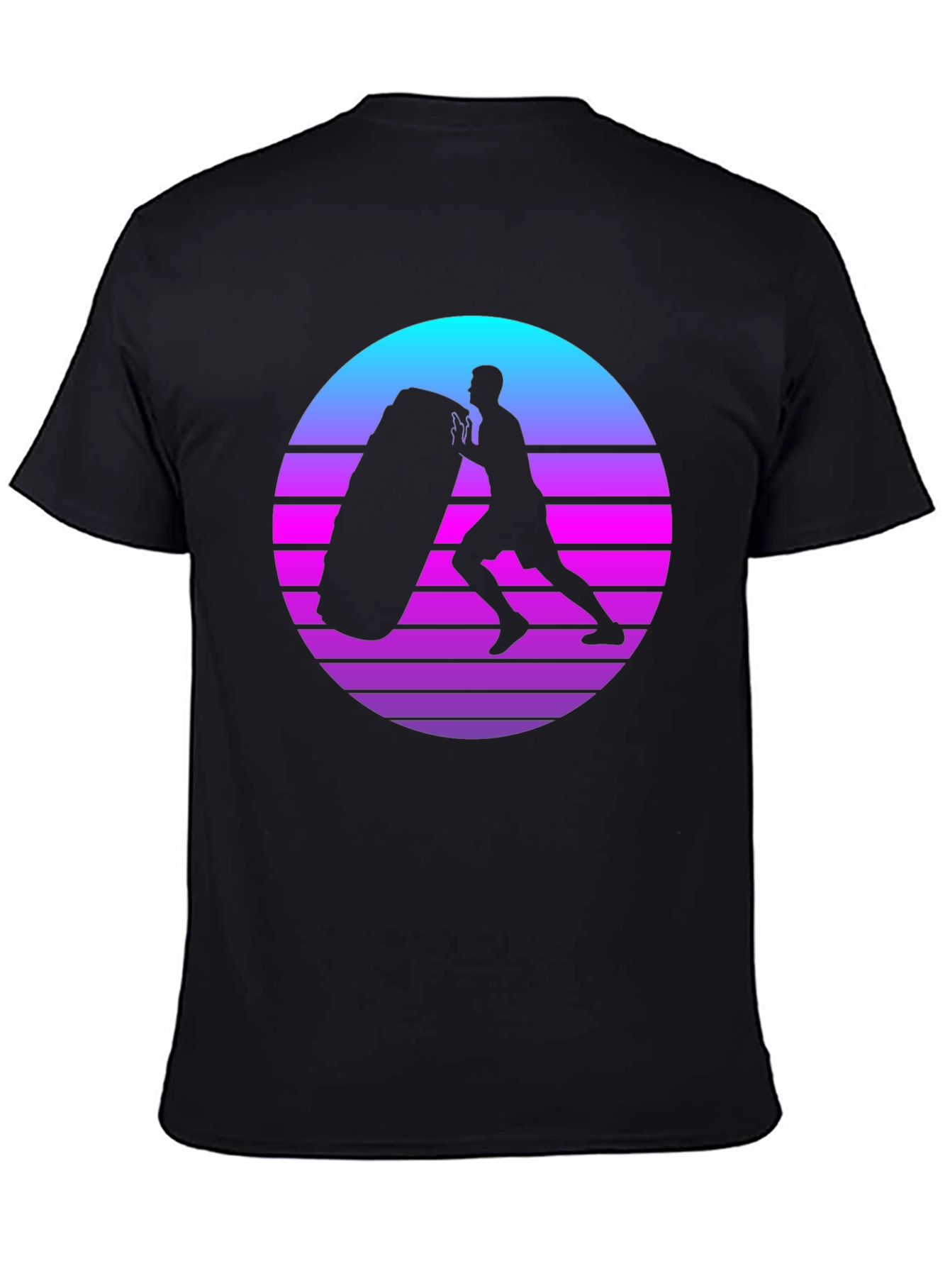 Retro Fitness T-Shirt - Tire Flip Design