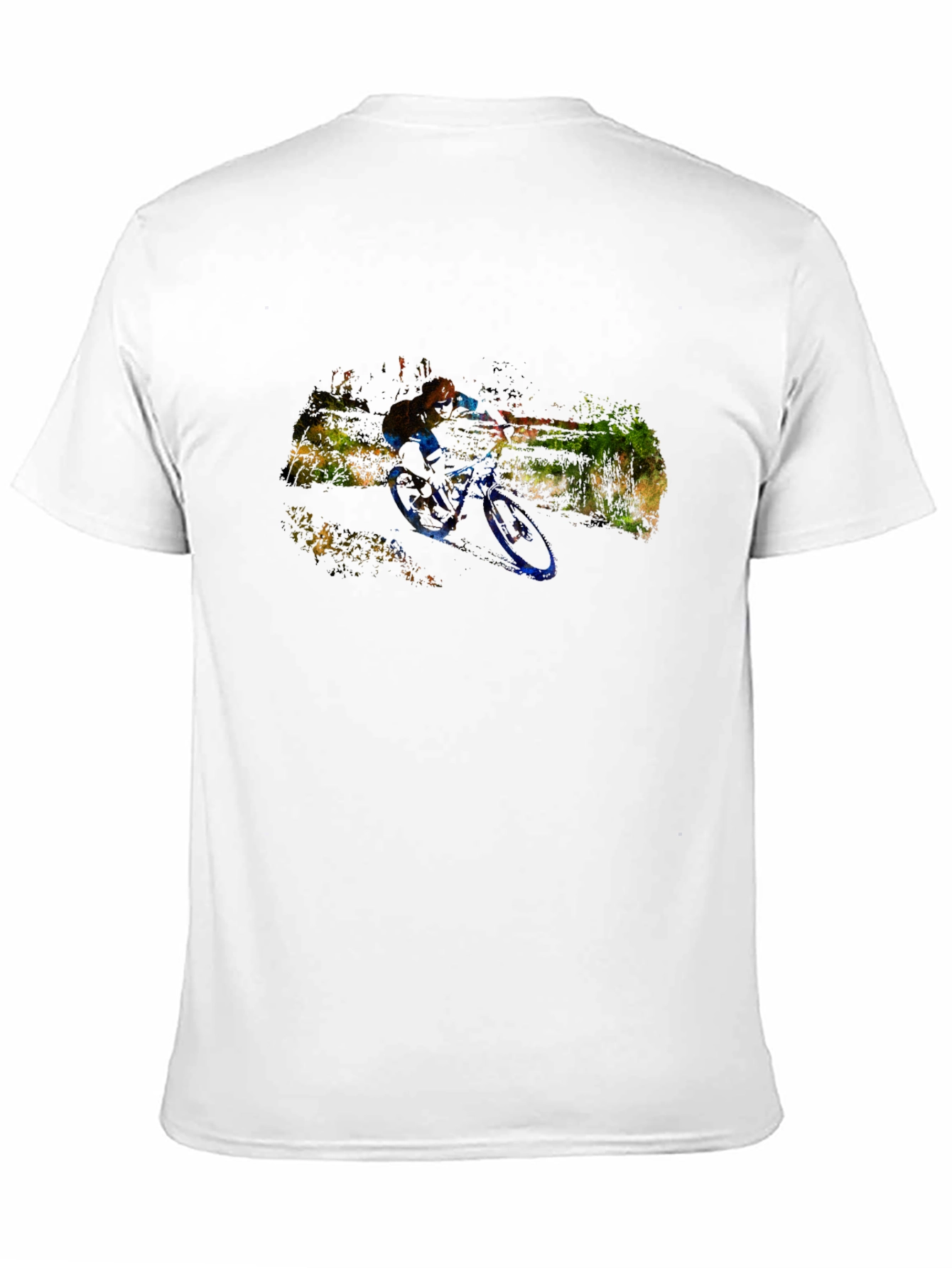 Mountain Bike Graphic Tee - Black Cotton T-Shirt