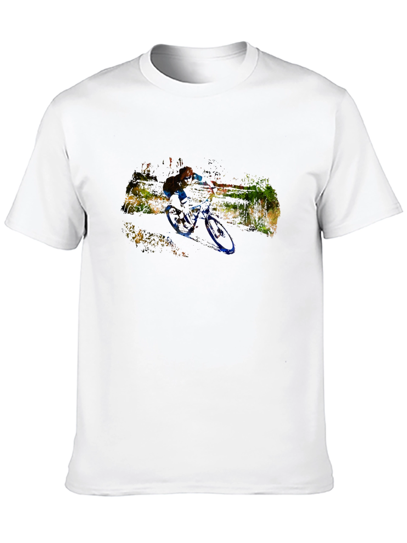 Mountain Bike Graphic Tee - Black Cotton T-Shirt