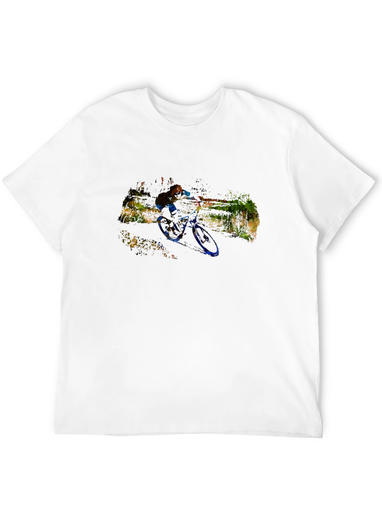 Mountain Bike Graphic Tee - Black Cotton T-Shirt