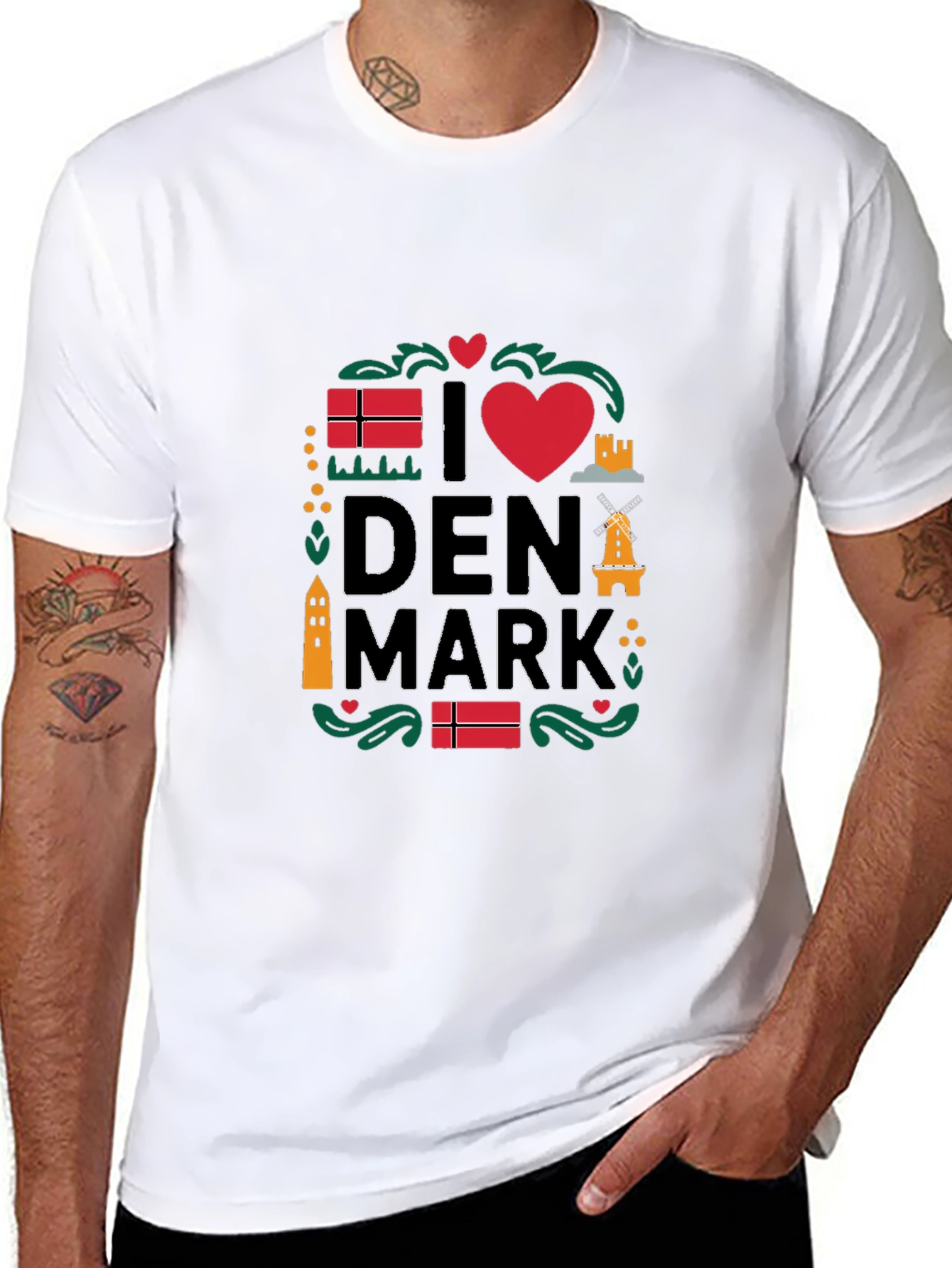 I Love Denmark T-Shirt - Danish Pride Tee