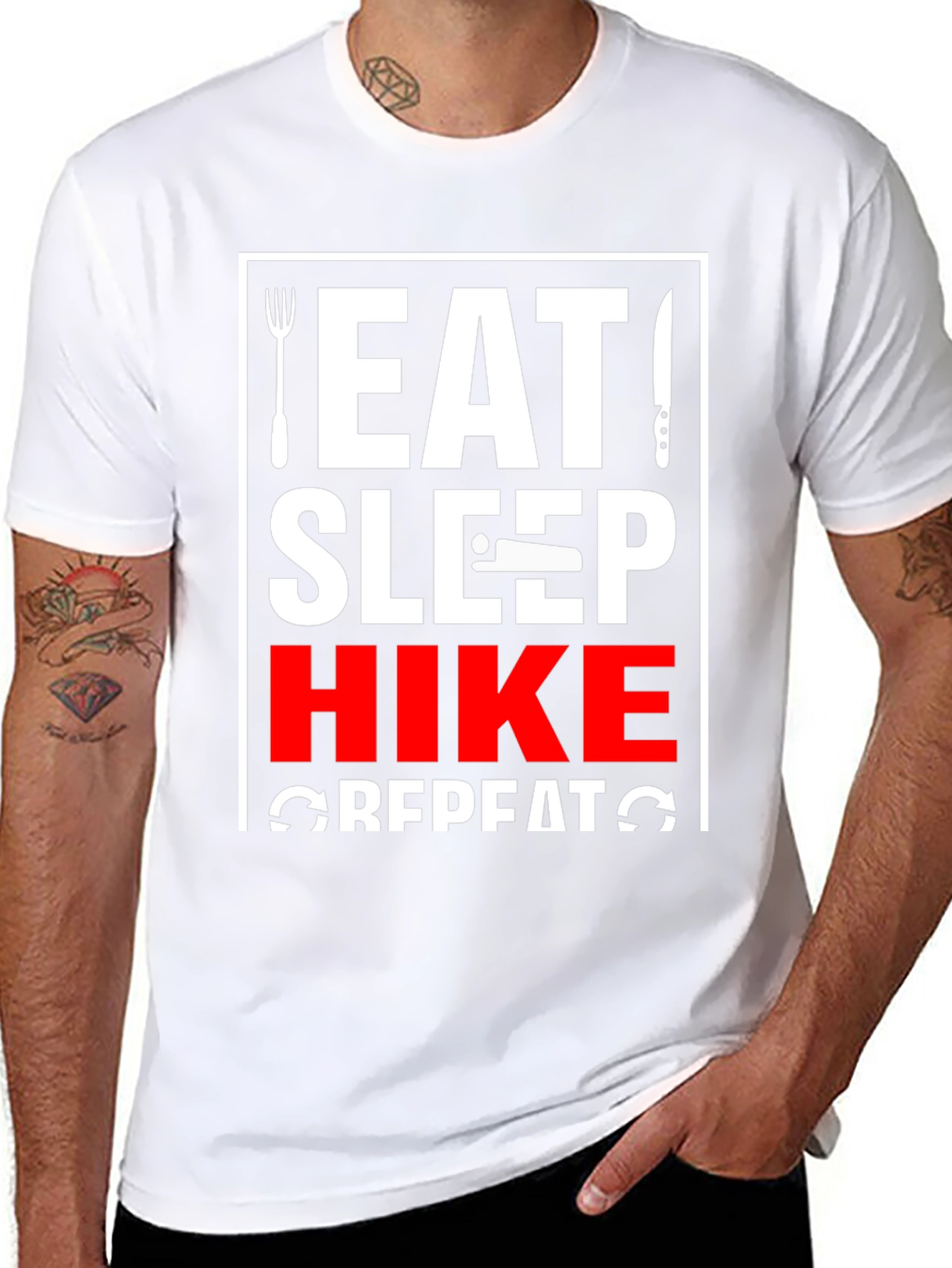 Eat Sleep Hike Repeat T-Shirt - Adventure Ready!