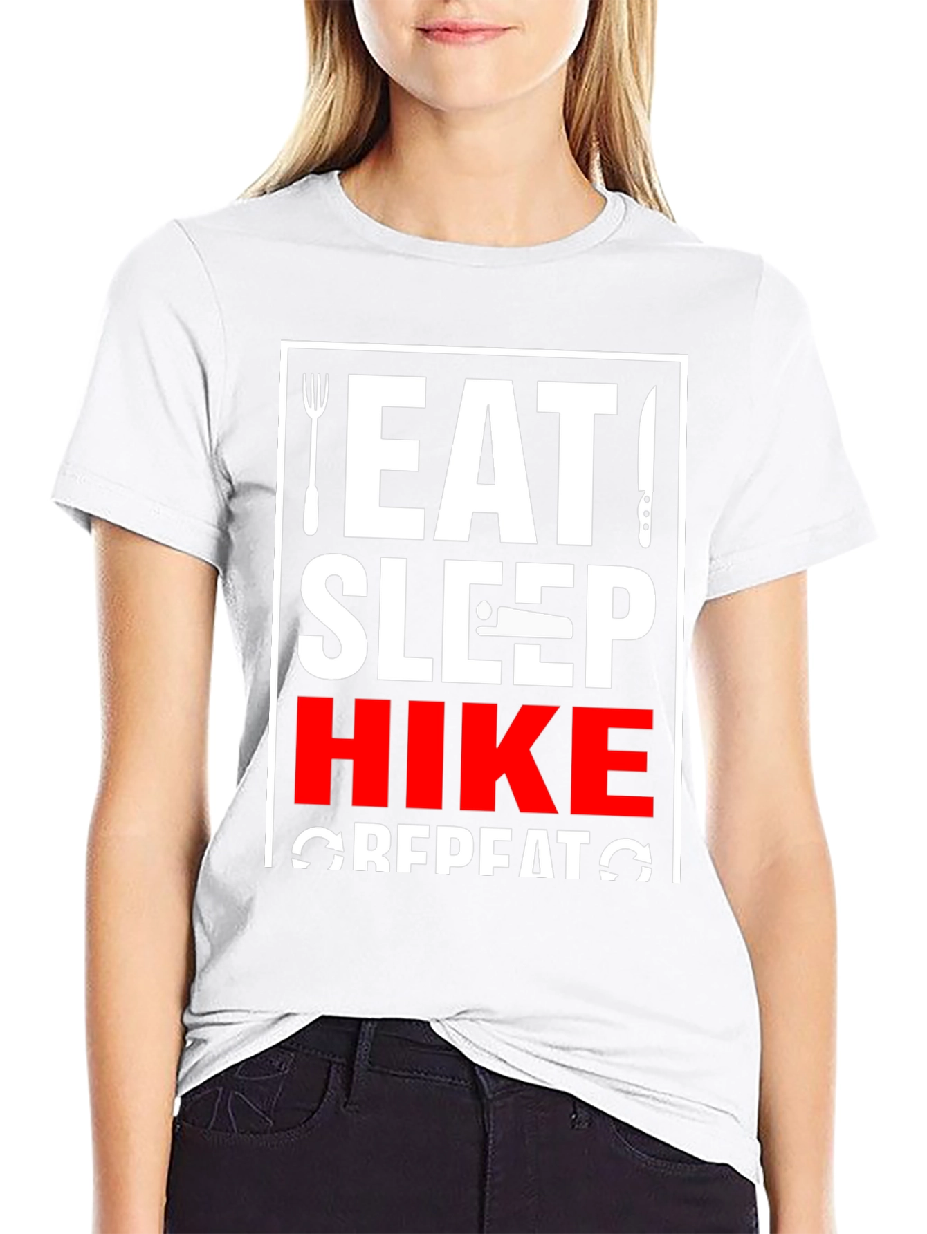 Eat Sleep Hike Repeat T-Shirt - Adventure Ready!