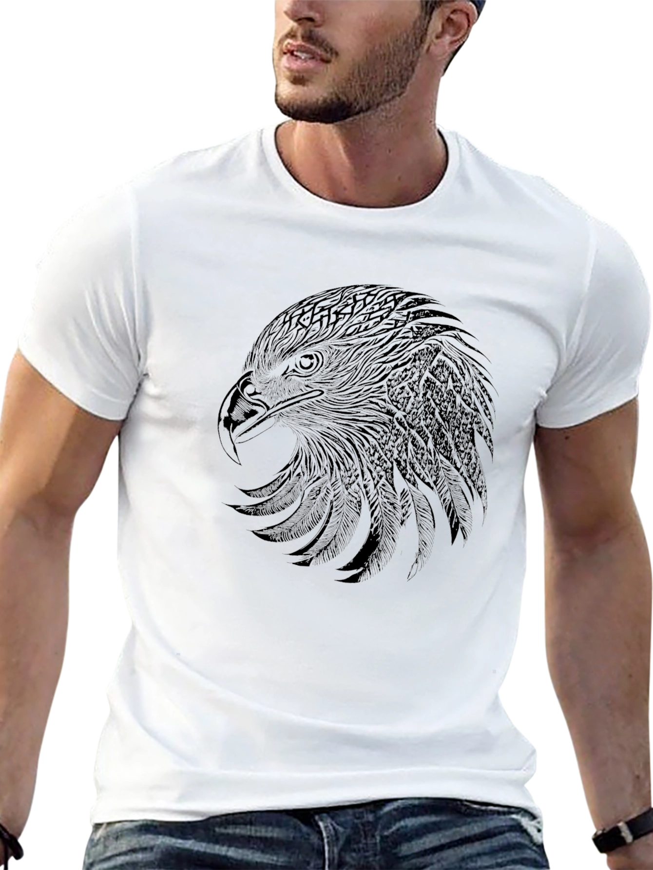 Black Eagle Graphic Tee - Mens Short Sleeve
