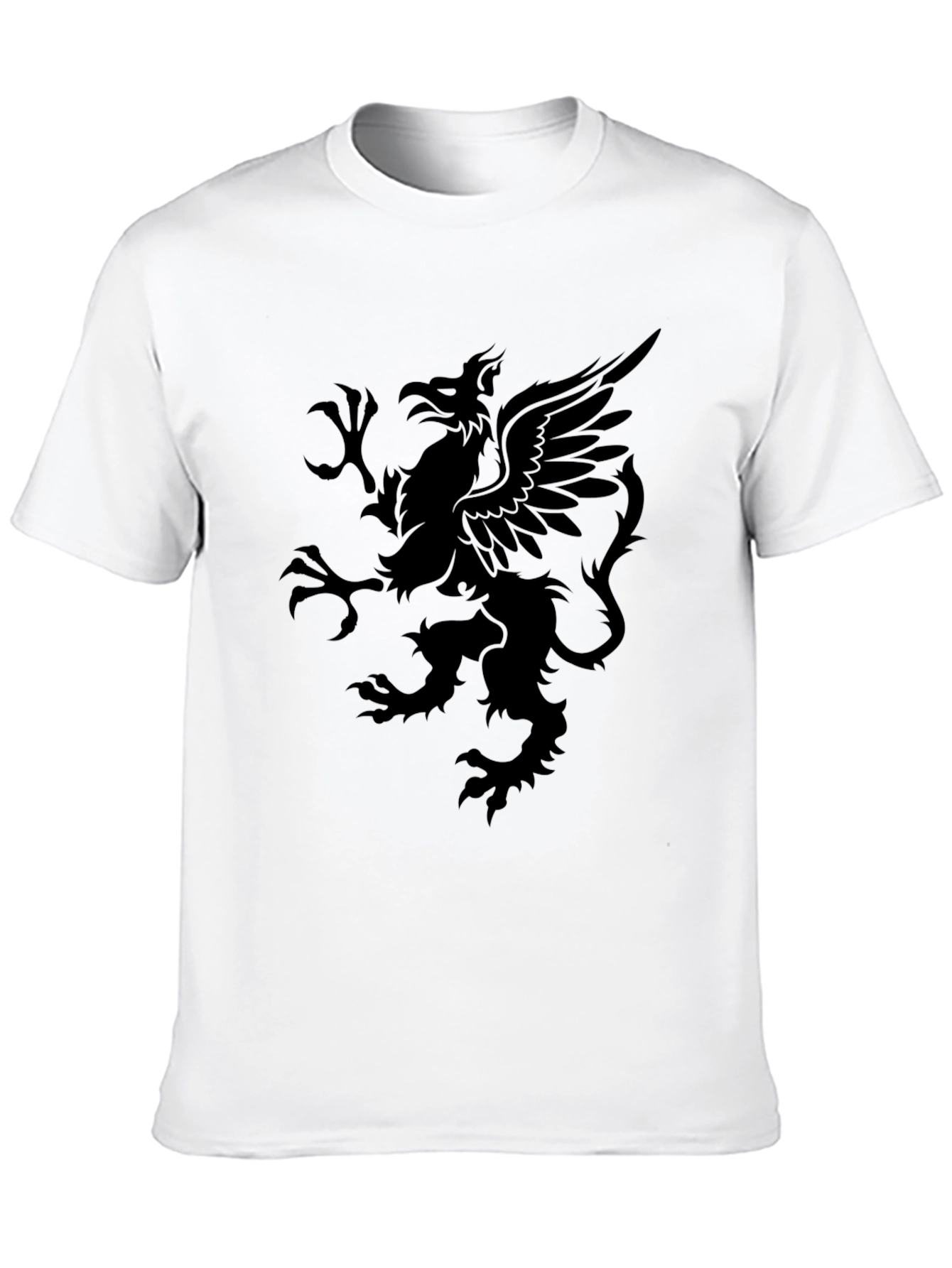 Mens Black Griffin Graphic T-Shirt