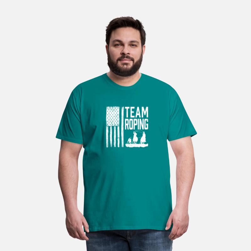 Team Roping - Patriotic Rodeo Cowboys - Distressed