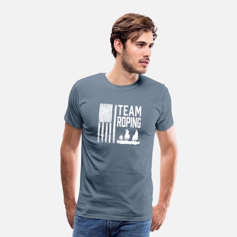 Team Roping - Patriotic Rodeo Cowboys - Distressed