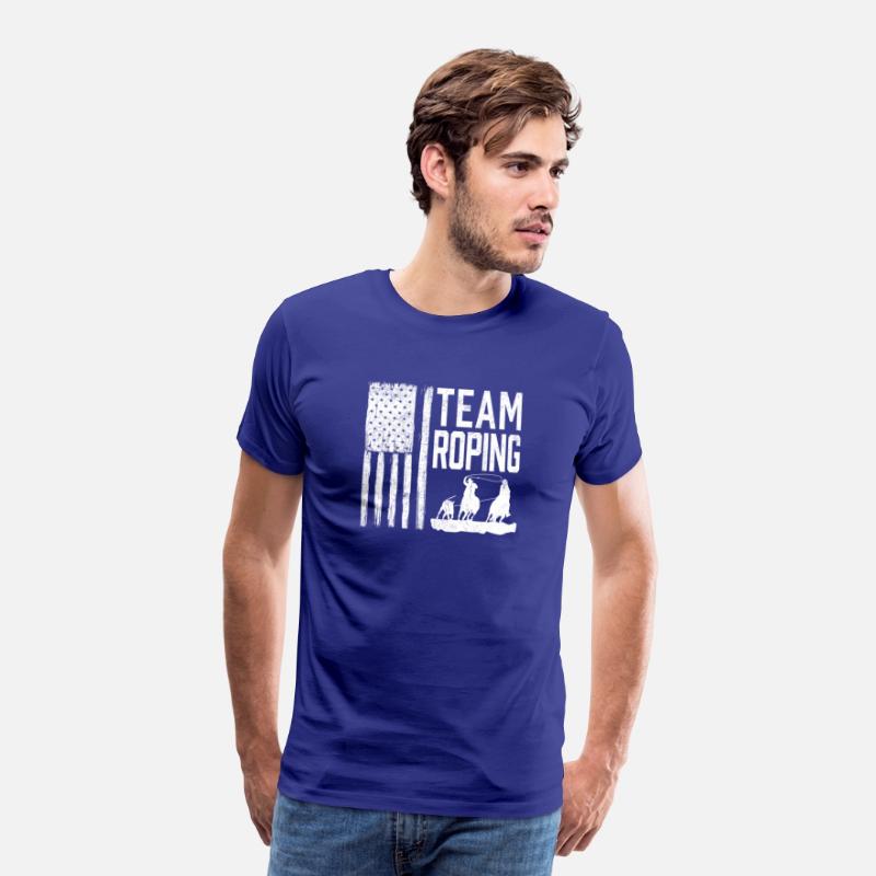 Team Roping - Patriotic Rodeo Cowboys - Distressed
