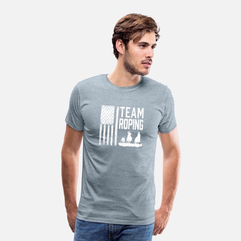 Team Roping - Patriotic Rodeo Cowboys - Distressed