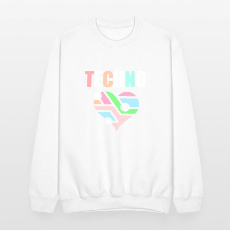 Techno bright heart logo