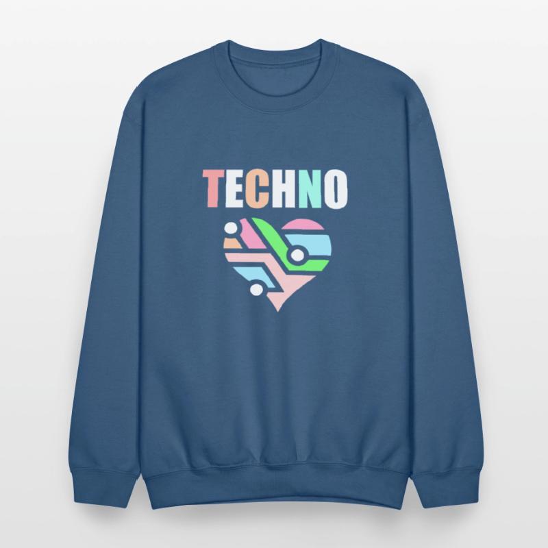 Techno bright heart logo