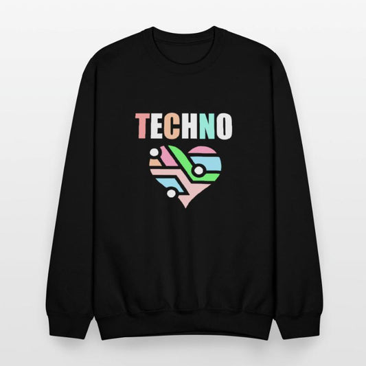 Techno bright heart logo