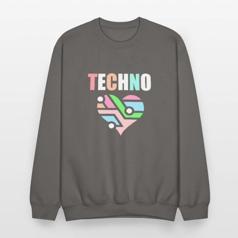 Techno bright heart logo