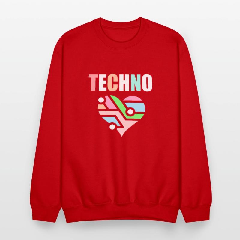 Techno bright heart logo