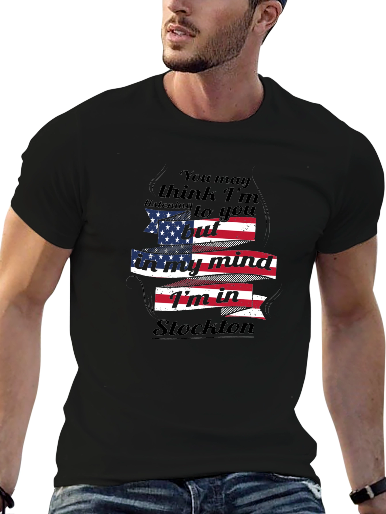 Stockton Mind T-Shirt - Patriotic USA Flag Design