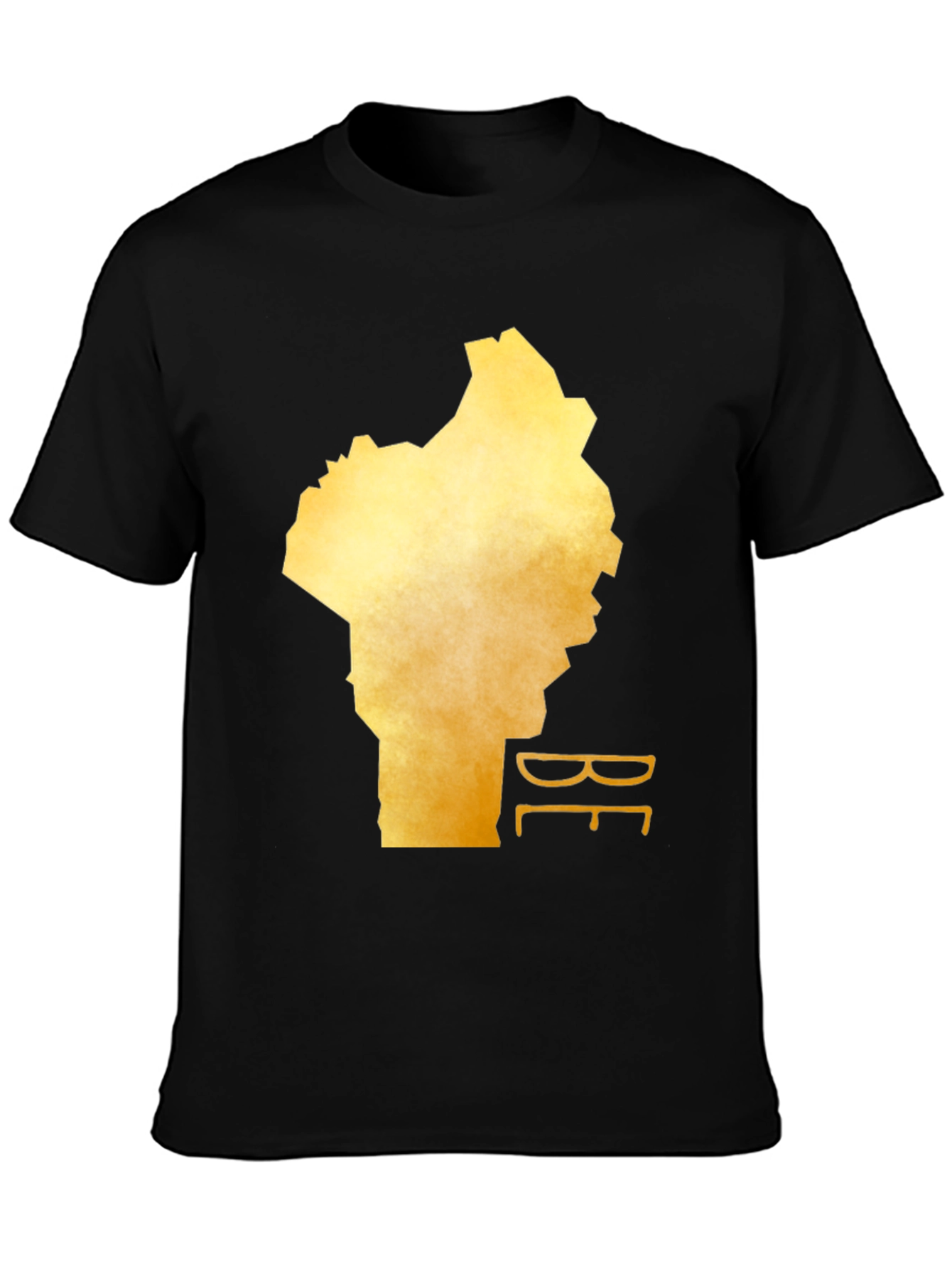 Benin Map T-Shirt - Black