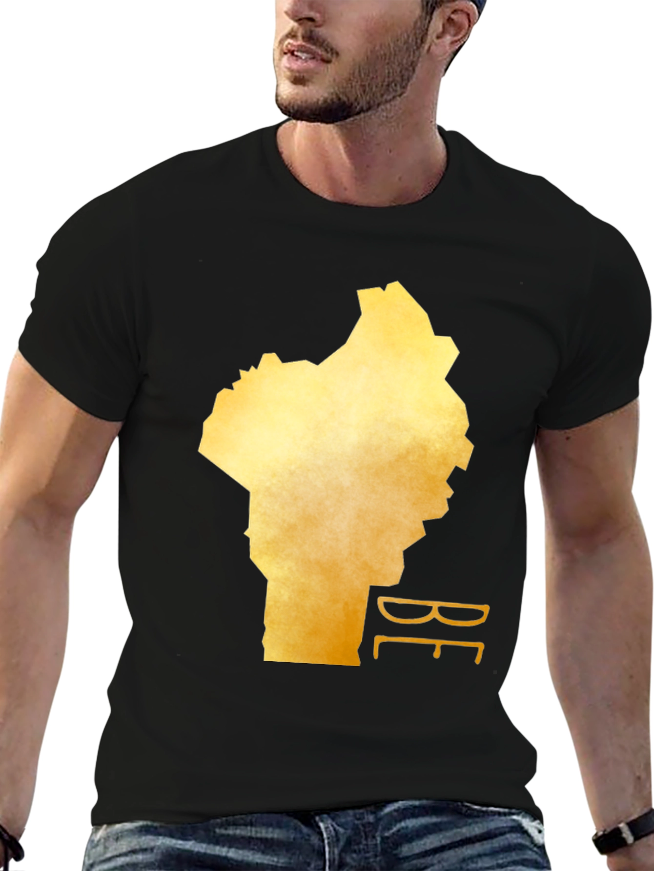 Benin Map T-Shirt - Black
