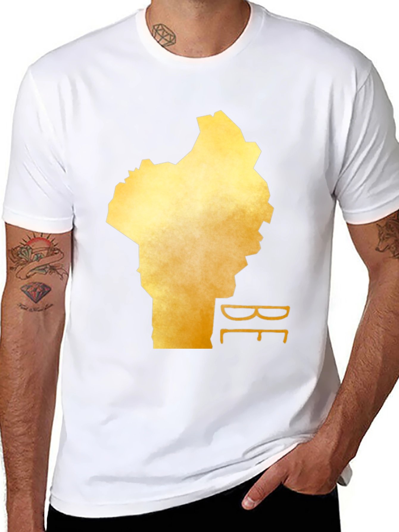 Benin Map T-Shirt - Black