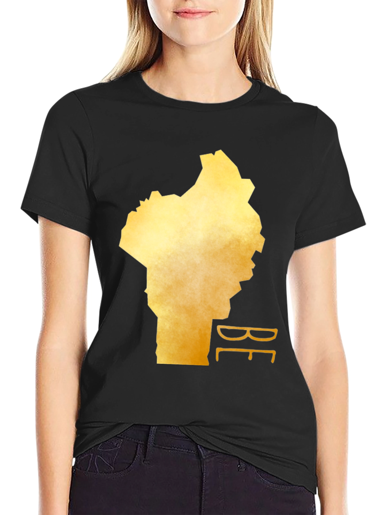 Benin Map T-Shirt - Black
