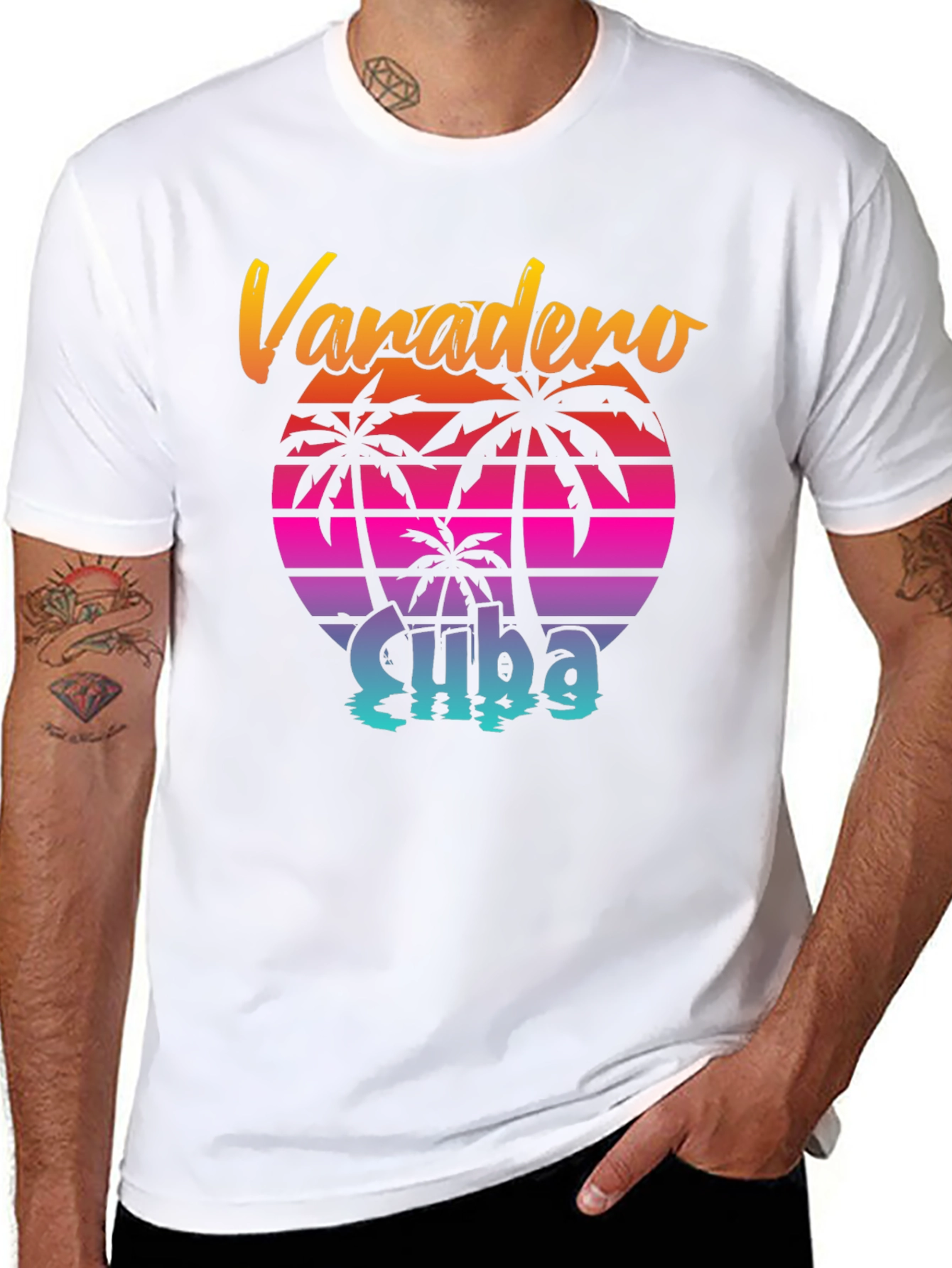 Varadero Cuba Retro Palm T-Shirt