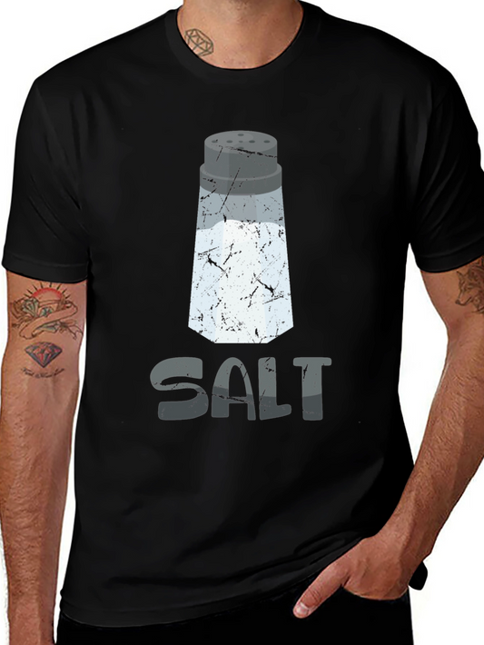 Funny Salt Shaker Graphic T-Shirt - Black