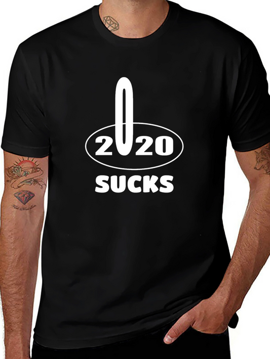 2020 Sucks Graphic Tee - Black Novelty T-Shirt