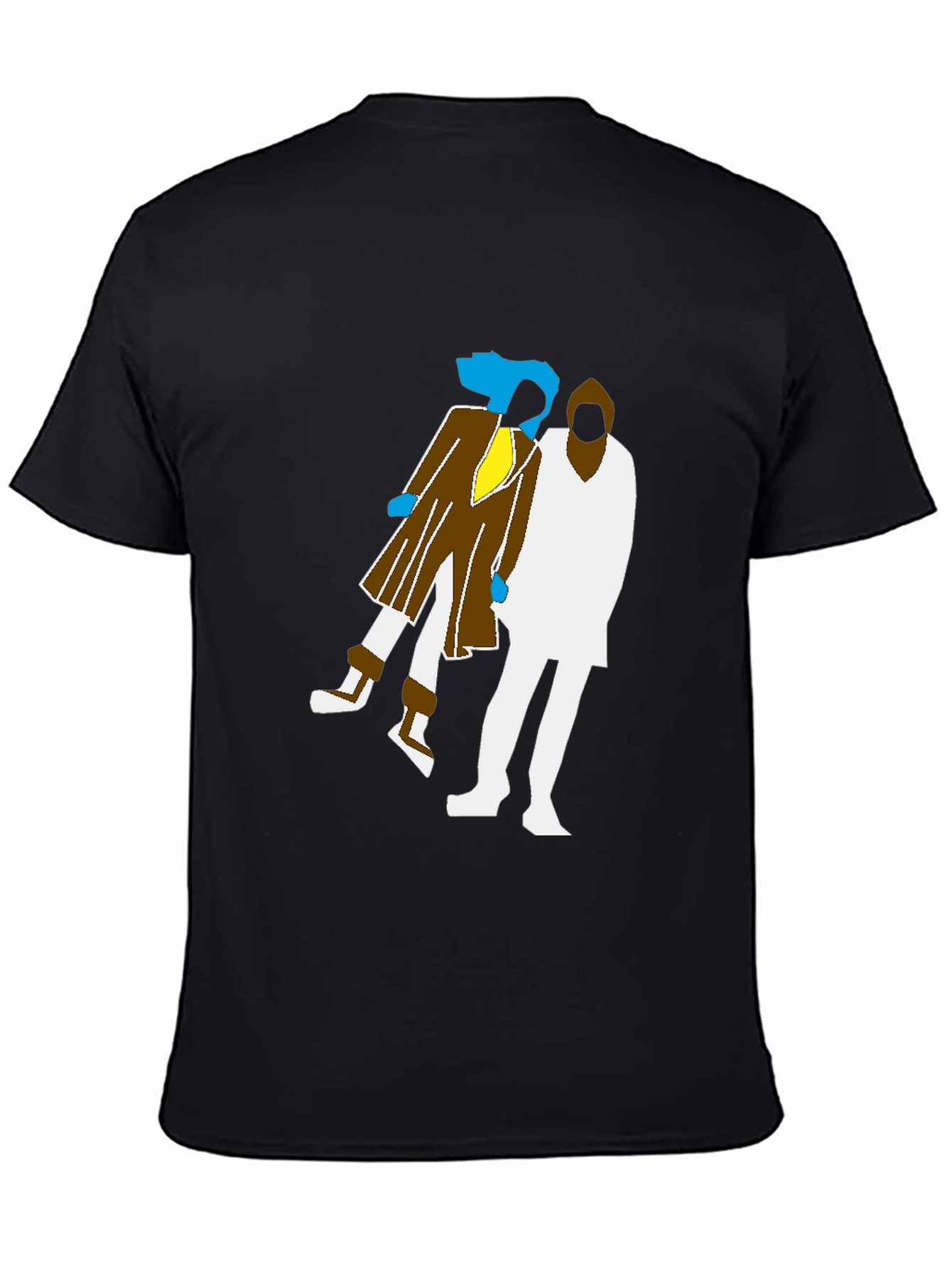 Retro Graphic Print Black T-Shirt