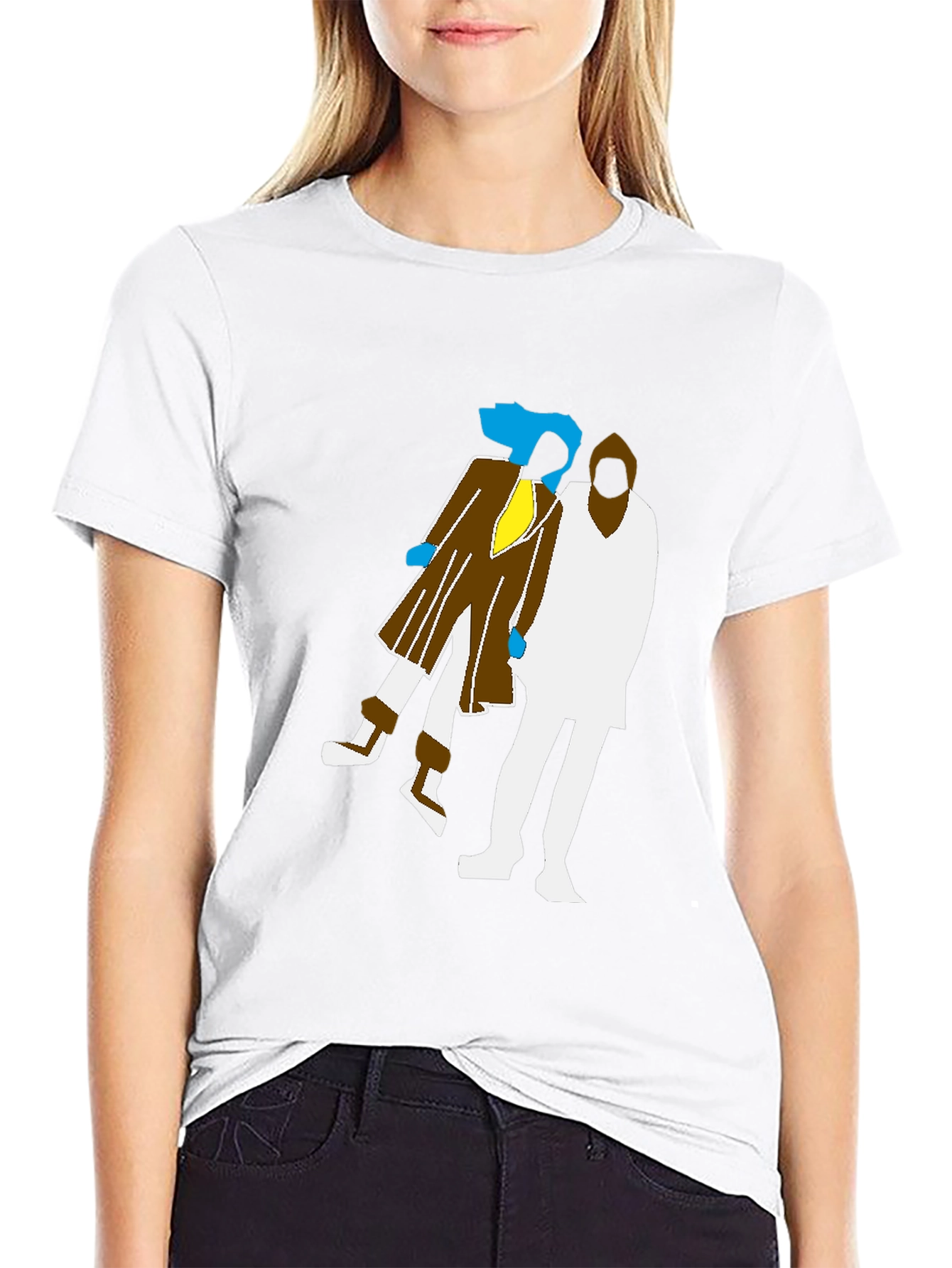 Retro Graphic Print Black T-Shirt