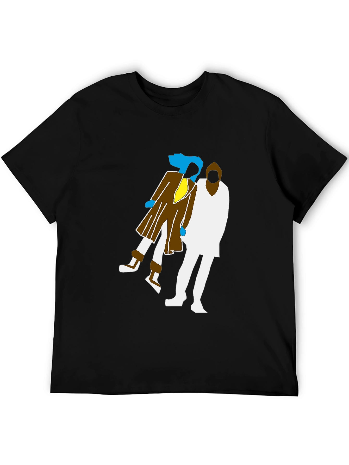 Retro Graphic Print Black T-Shirt