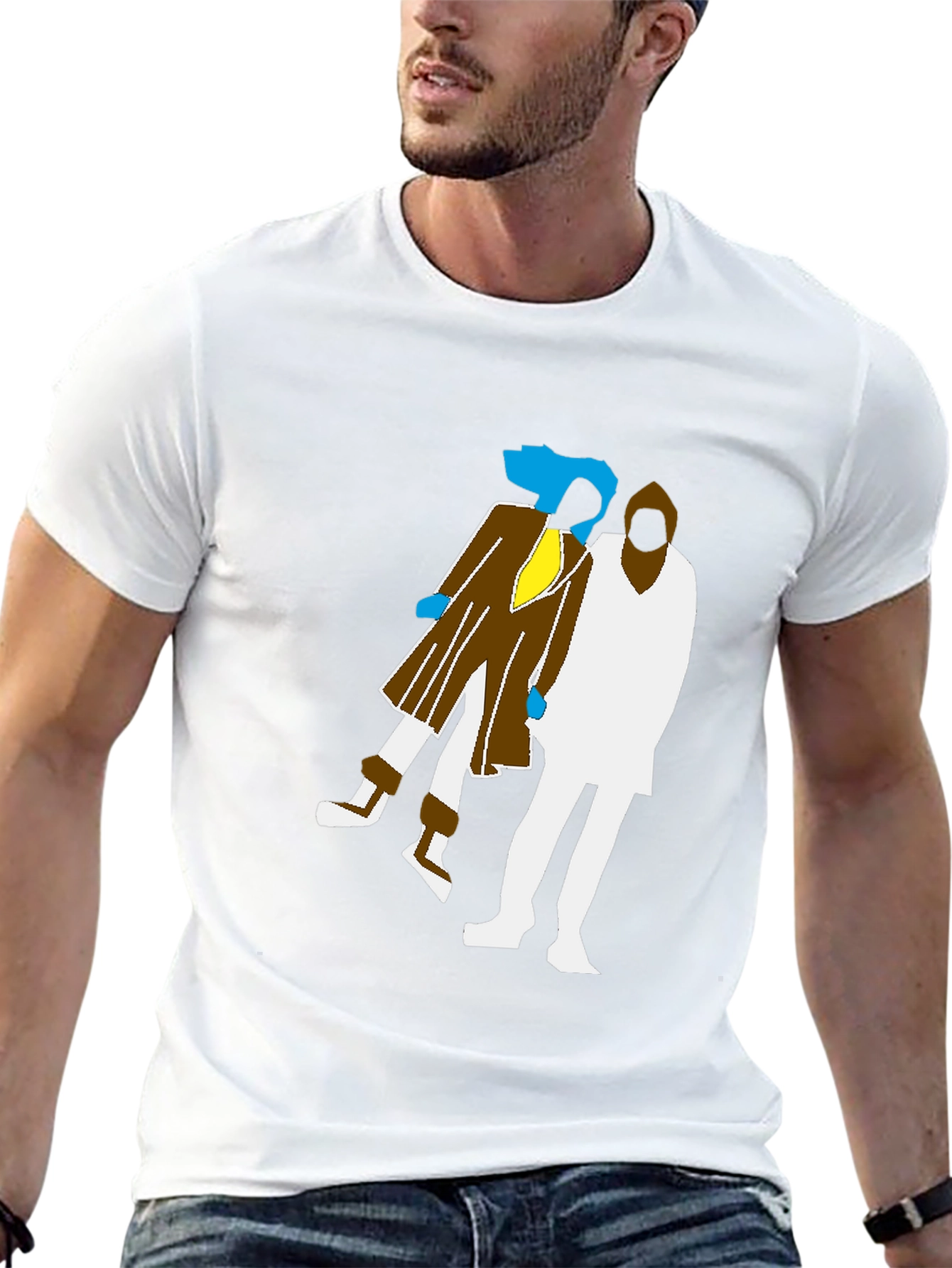 Retro Graphic Print Black T-Shirt